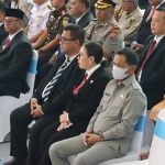 Sekretaris Daerah dr. Jusnan Mokoginta menghadiri pelantikan Bupati Talaud