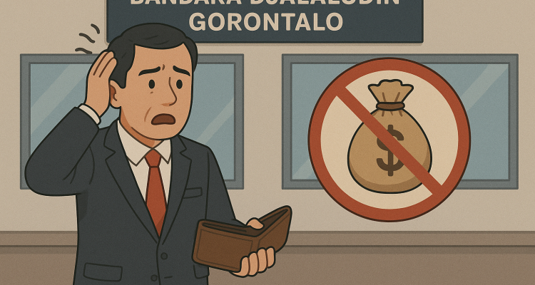 Gambar ilustrasi Kejari kehilangan Uang Cash di Bandara Jalaludin Gorontalo